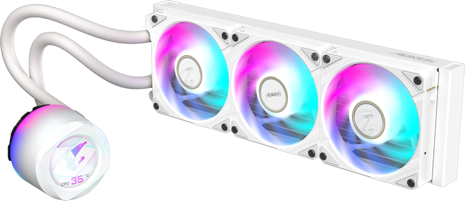 Gigabyte AORUS WATERFORCE X II 360 ICE All-in-One 360mm Liquid CPU Cooler in White